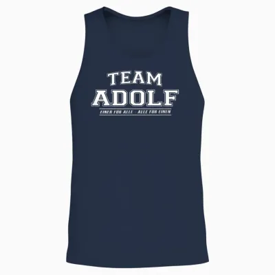 Team Adolf | Proud Family - Last Name Gift T-Shirt, Black Unisex Tank Top - Navy