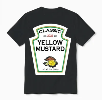 Yellow Mustard Diy Halloween Costume Matching Grou Unisex T-Shirt - Black