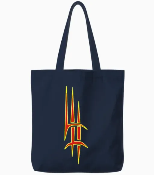 Tribal Love Artist Party Drawing Graphics Art Illu Tote Bags in Navy
