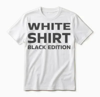 White Shirt Black Edition White Shirt Black Edition Unisex T-Shirt - White
