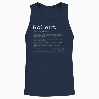 Funny Robert Names Definition Funny Robert Unisex Tank Top - Navy