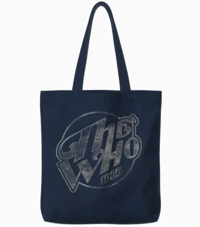 The Who Offizielles Vintage Faded Logo 1966 Tote Bags - Navy