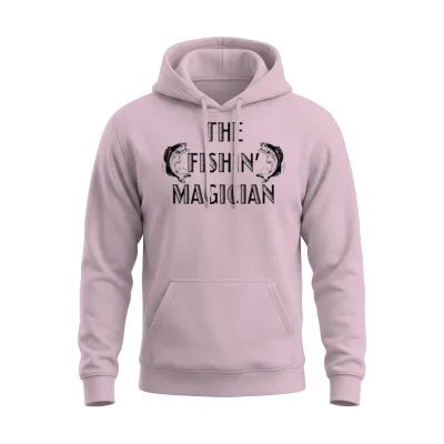 The Fishin Magician Funny Unisex Hoodie - Light Pink