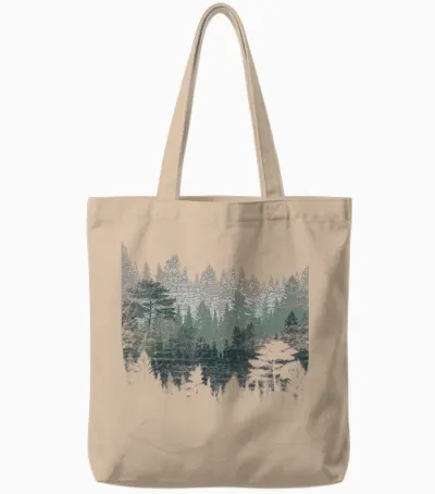 Night Nature Wildlife Trees Outdoor Forest T-Shirt Small Tote Bags - Natural