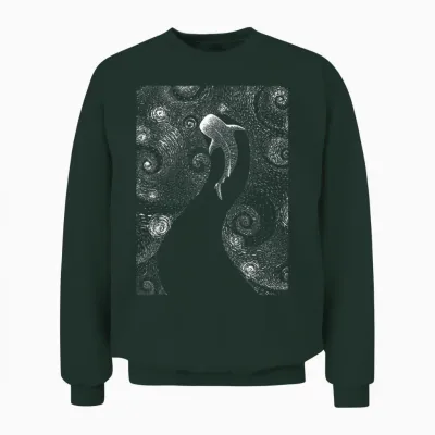 Diving with Whale Sharks Whale Shark Unisex Sweatshirt - Forest
