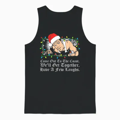 Come Out to the Coast, We'll Get Together Design Unisex Tank Top - Black