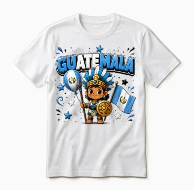 T-Shirt Drapeau Du Guatemala, Carte Du Guatemala, Guatemala Pour Enfants Unisex T-Shirt - White