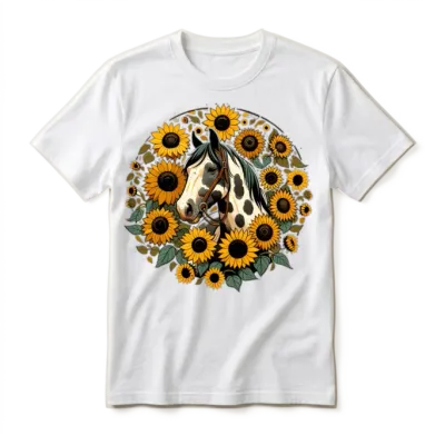 Sunflower Horse Unisex T-Shirt - White