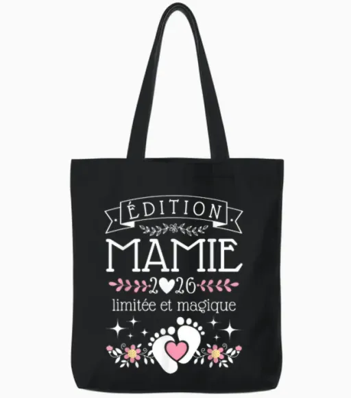 Future Granny 2026 Gift Announcement Pregnancy Grandmother 2026 Tote Bags - Black
