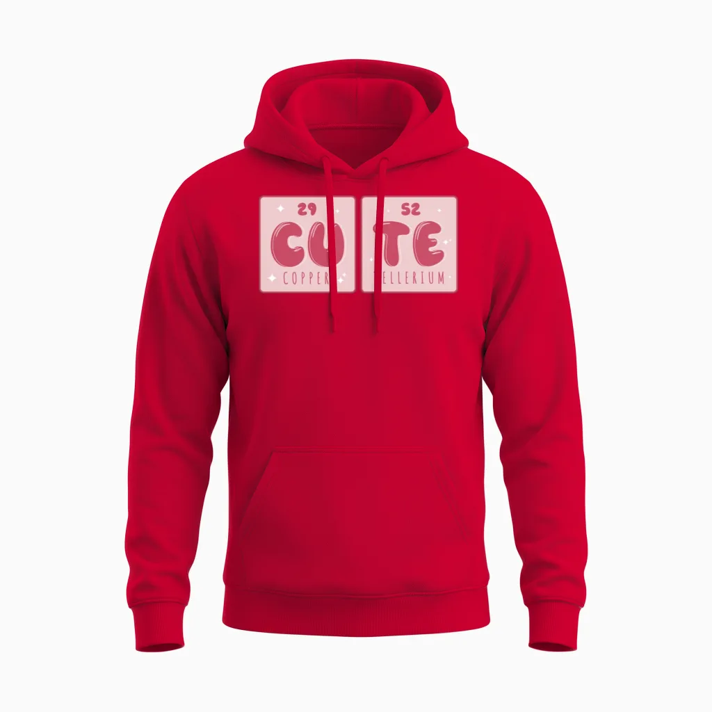 Cute Periodic Table Unisex Hoodie in Red