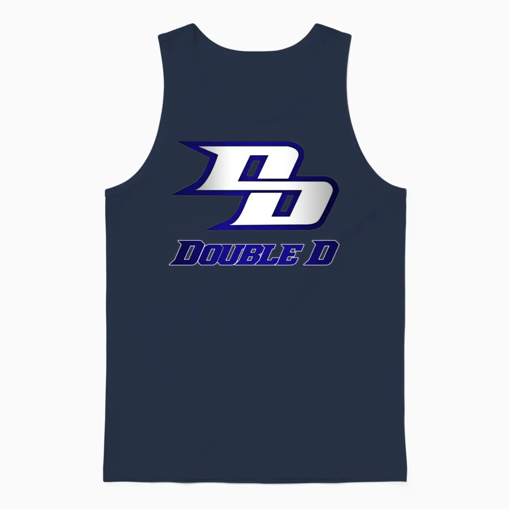 Double D Logo Unisex Tank Top in Navy
