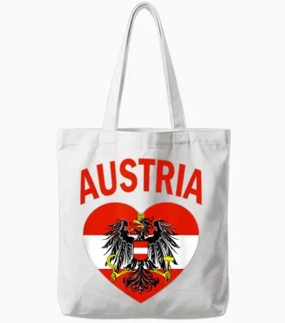 I Love Austria T-Shirt österreichisches Herz-T-Shirt Tote Bags - White