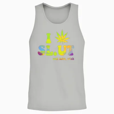 I Weed Sl.ut. Salt Lake Unisex Tank Top - Ash