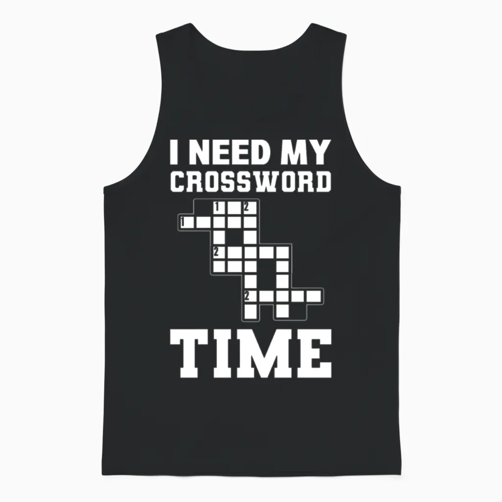 Crossword Puzzle Lover Dissectologist Unisex Tank Top in Black