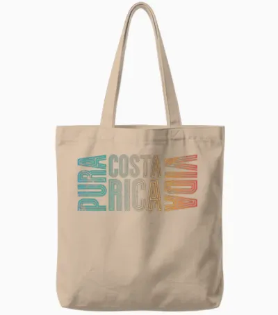 Pura Vida Costa Rica Tote Bags - Natural