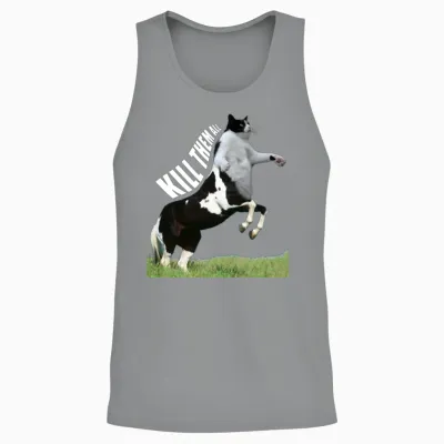 Of Centaur Cat Kill Them All Unisex Tank Top - Sport Grey