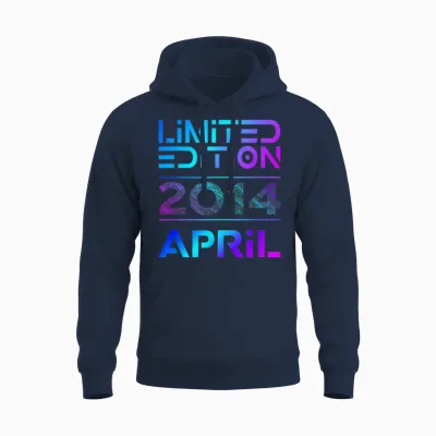 Limited Edition April 2014 Junge Mädchen 12. Geburtstag Unisex Hoodie - Navy