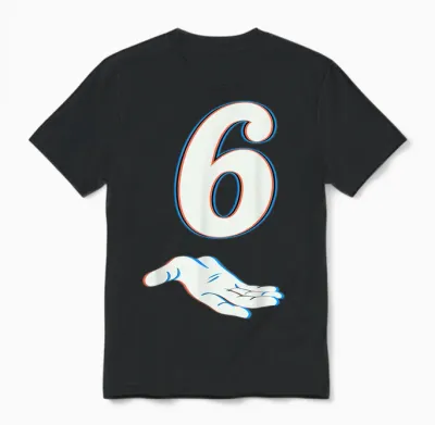 Number 6 Matching 67 Six Seven Meme Couple Halloween Costume Unisex T-Shirt - Black