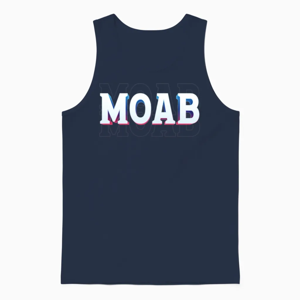Retro - Moab Unisex Tank Top in Navy