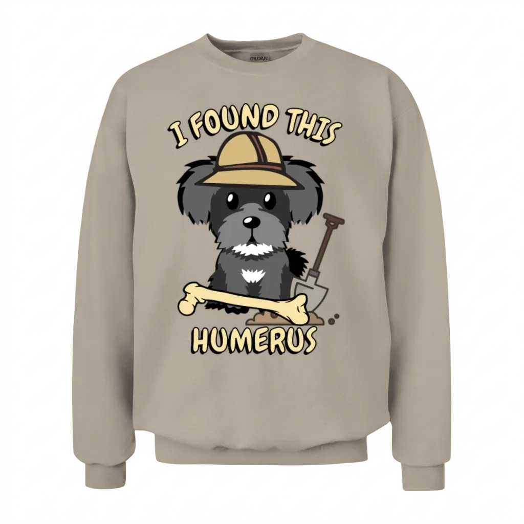 Funny Schnauzer Is an Archaeologist Unisex Sweatshirt - Sand