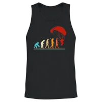 Funny Skydiving Evolution Unisex Tank Top - Black – 2