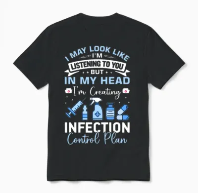 Infection Control Nurse Unisex T-Shirt - Black
