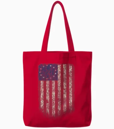 Betsy Ross Shirt 4th of July American Tote Bags - Red