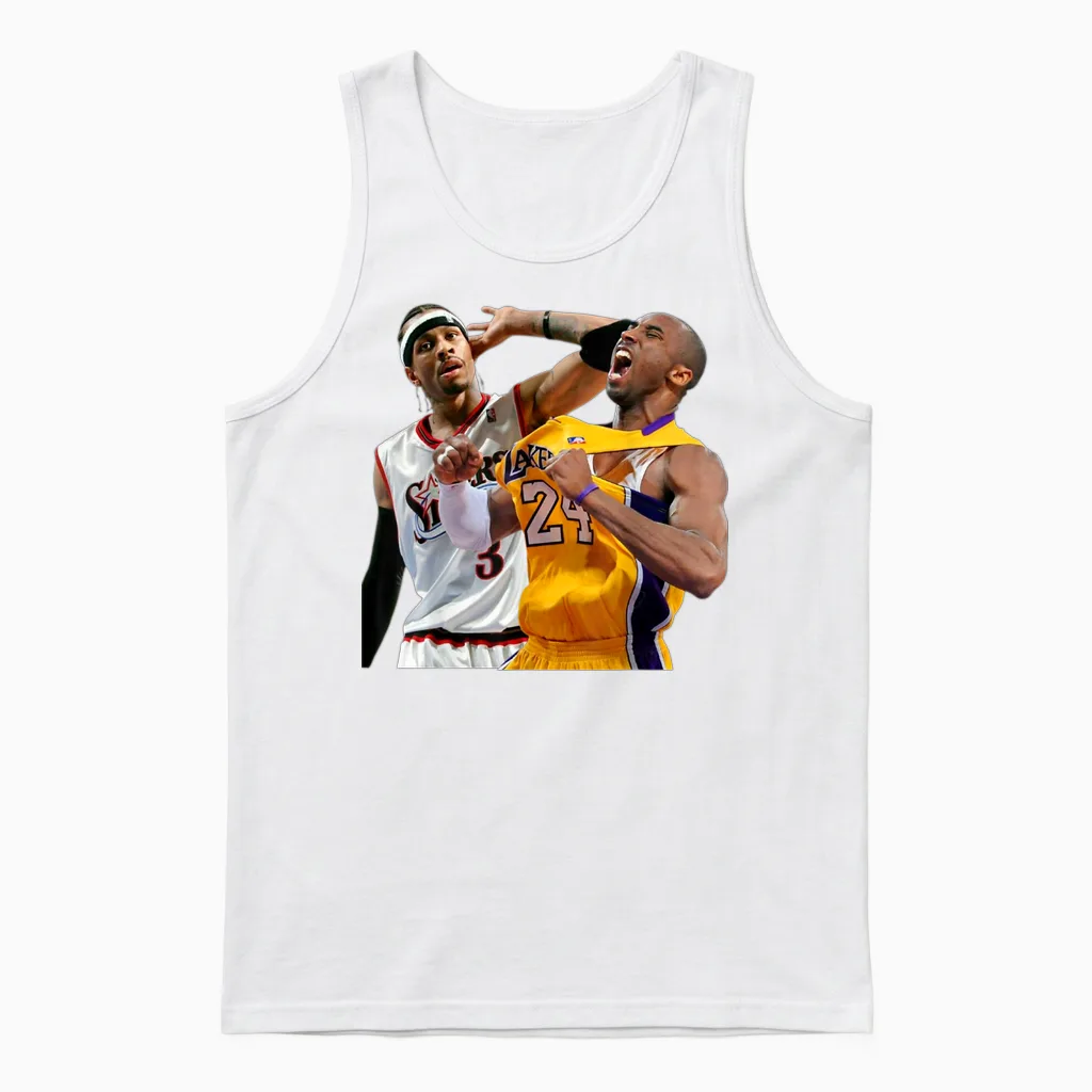 Basketball Stars Legends Vintage Retro Unisex Tank Top in White