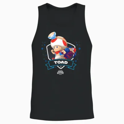 The Super Mario Galaxy Movie Toad Champion Unisex Tank Top - Black