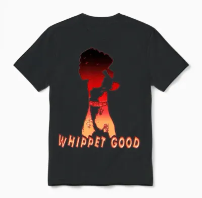 Dog Whippet Good Dog Unisex T-Shirt - Black