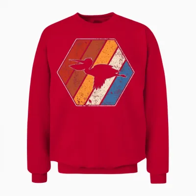 Pelican Retro Unisex Sweatshirt - Red
