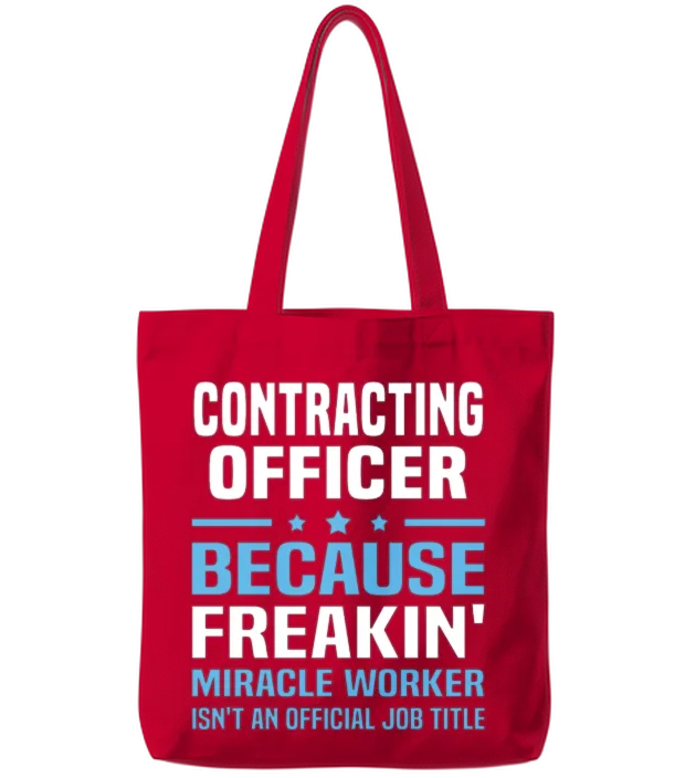 Contracting Officer Police & Law Tote Bags - Red