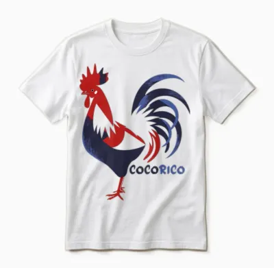 Cocorico Coq Symbol French Patriot Pride France Unisex T-Shirt - White