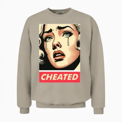 Retro Cheated Girl Unisex Sweatshirt - Sand
