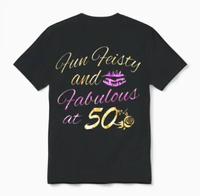 50th Birthday Designs Unisex T-Shirt - Black