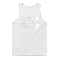 Its Ok to Not Be Ok Suicide Prevention Awareness Y Unisex Tank Top - White – 1