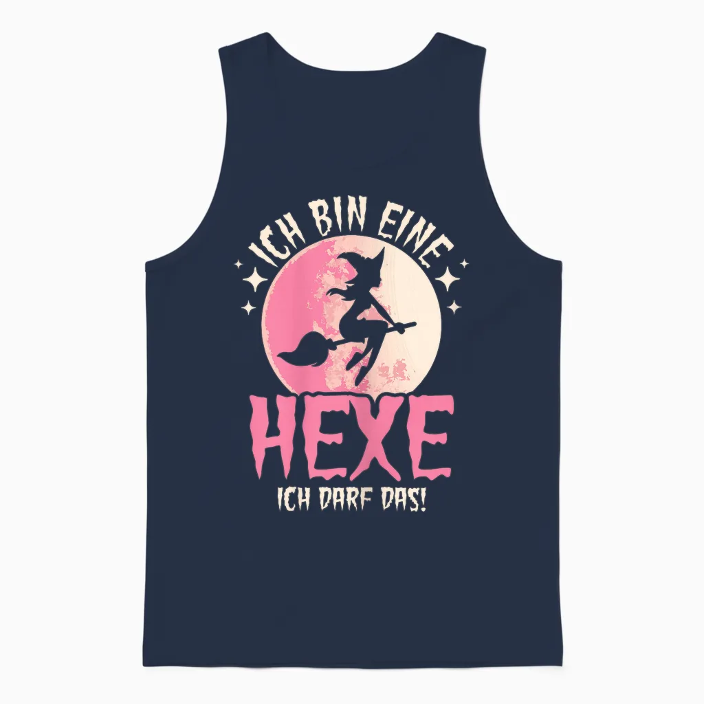 Ich Bin Eine Hexe Ich Darf Das Damen Hexen Unisex Tank Top in Navy