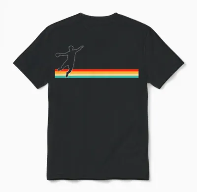 Handball Retro Unisex T-Shirt - Black