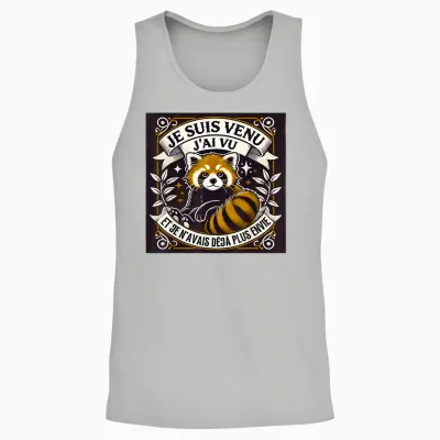 Red Panda Funny Panda Red T-Shirt, Black, S Unisex Tank Top - Ash