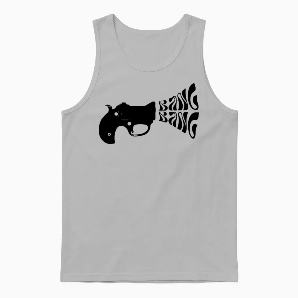 Bang Bang Unisex Tank Top in Ash
