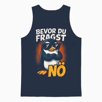 Bevor Du Fragst Nein Pinguin Unisex Tank Top - Navy
