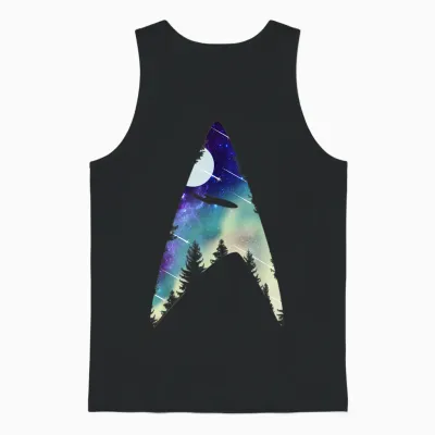 Star Trek: the Next Generation Starfleet Galactic Insignia Unisex Tank Top - Black