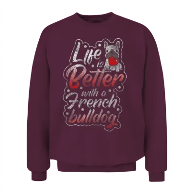 Bulldog Dog Owner Hunting Dog Unisex Sweatshirt - Maroon