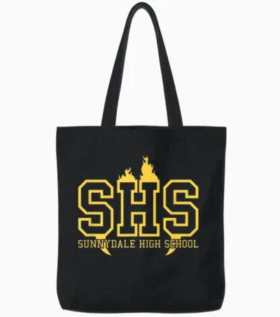 Buffy the Vampire Slayer Sunnydale School Logo Tote Bags - Black