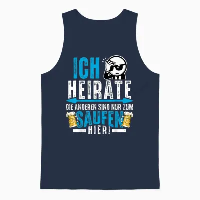Männer Jga T-Shirt Bräutigam Kostüm Jga Junggesellenabschied Unisex Tank Top - Navy