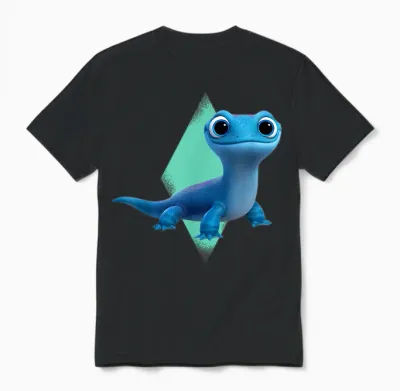 Disney Frozen 2 Cute Salamander Bruni Unisex T-Shirt - Black