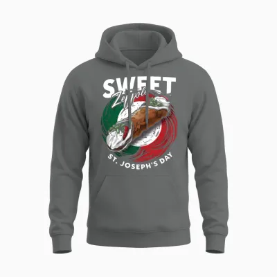 Sweet Zeppole St. Josephs Day Unisex Hoodie - Graphite Heather