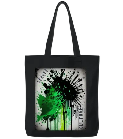 Street Culture Grunge Style Tote Bags - Black