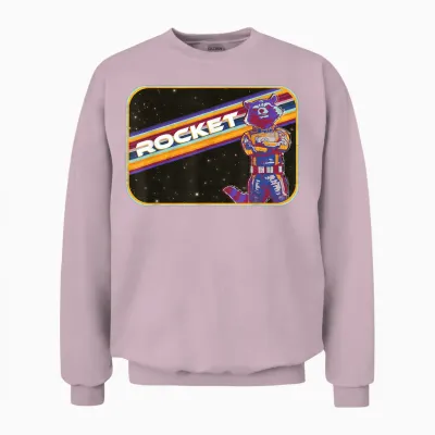 Guardians of the Galaxy Rocket T-Shirt, Black Unisex Sweatshirt - Light Pink
