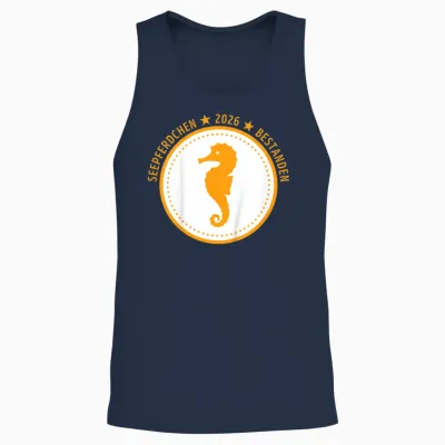 Seepferdchen Bestanden Frühschwimmer Abzeichen 2026 Unisex Tank Top - Navy